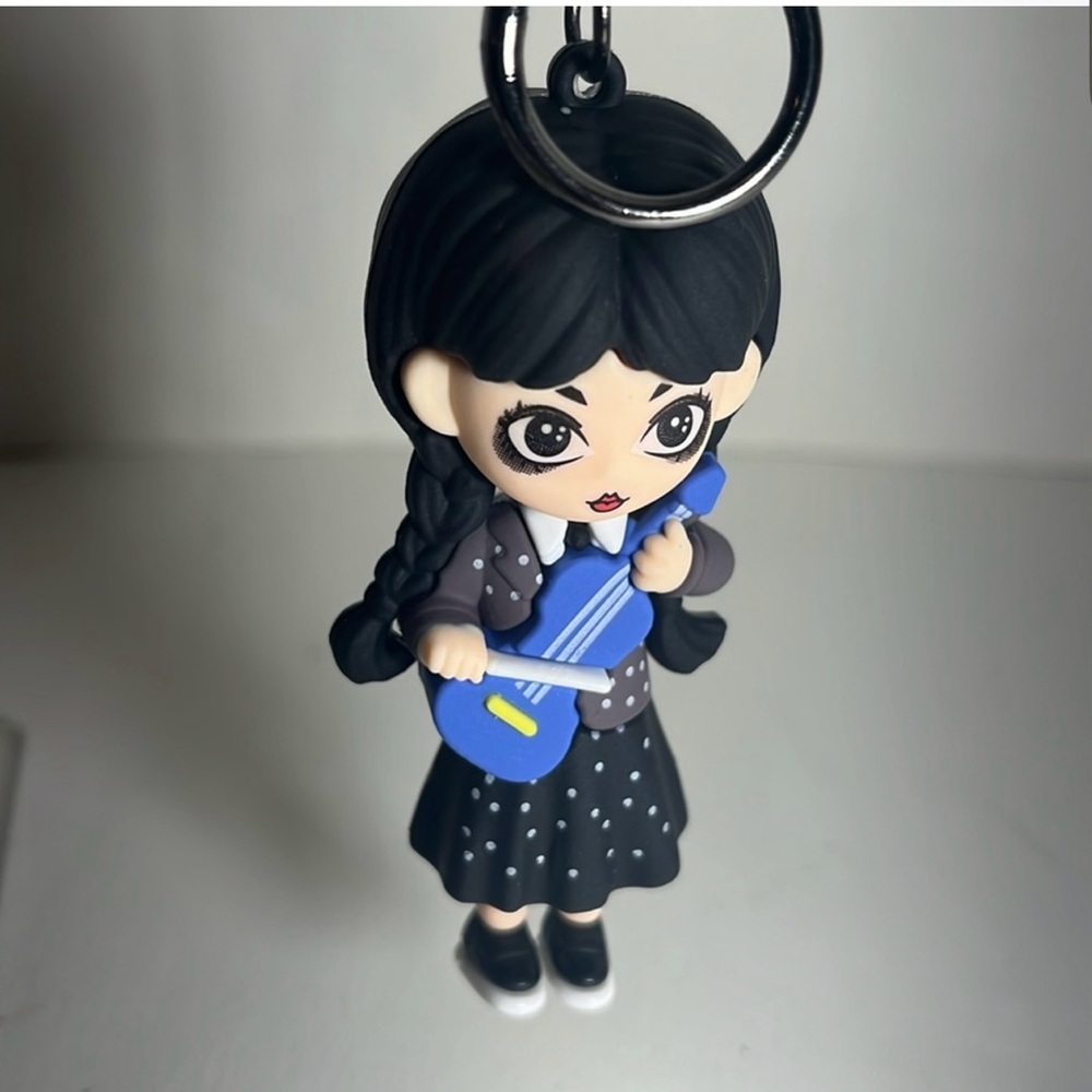 Wednesday Addams Playing The Cello Keychain/ Keyring/ Bag Charm NWT
